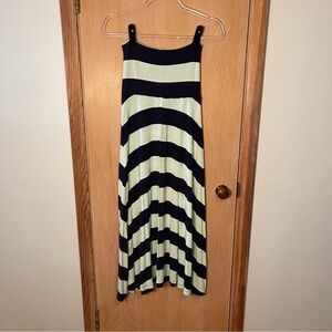 Striped Maxi Skirt - Navy and Cream